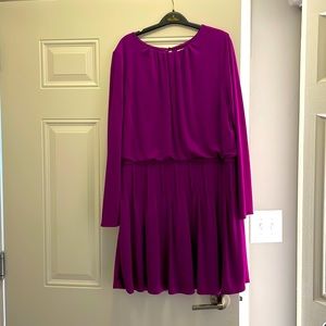 DKNY size XL magenta dress with pleated skirt